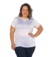 T-shirt com Mulet Plus Size- Branco