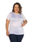 T-shirt com Mulet Plus Size- Branco na internet