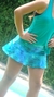 Shorts Saia com Babado - Cirre Azul e Verde