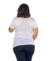 T-shirt com Mulet Plus Size- Branco - CorpusFit Moda Fitness, Praia e Casual