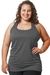 Regata Longa Fitness Plus Size- Cinza