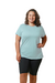 T-shirt com Mulet Plus Size - Azul Bebe Furadinho