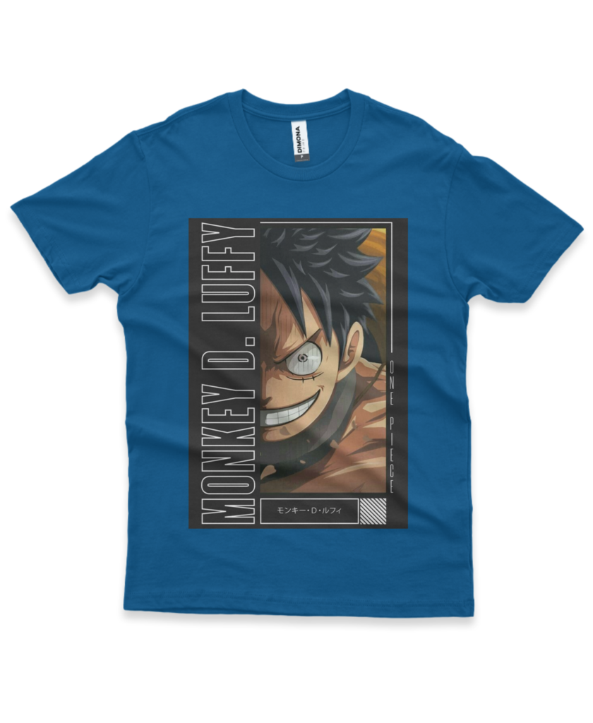 Camiseta Unissex Masculina One Piece Bandeira Pirata Mangá Monkey