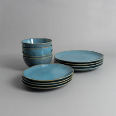 Set de vajilla 12 piezas Porcelana Blue Sky Pizarra - comprar online