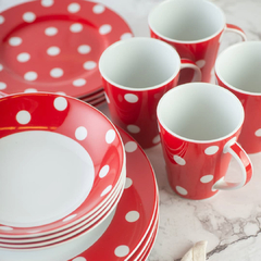 Set de Vajilla 16 Piezas Royal Porcelain Circles Red - comprar online