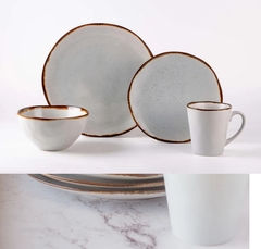 Set de vajilla 12 piezas porcelana Varanus Grey - comprar online