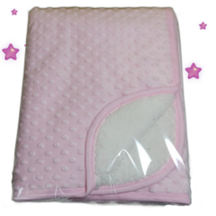 Frazada cobertor burbujas rosa para bebé