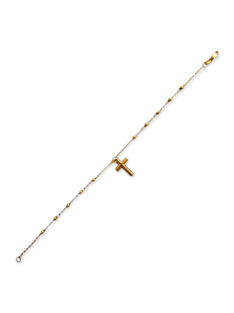 Pulsera de oro Denario religioso