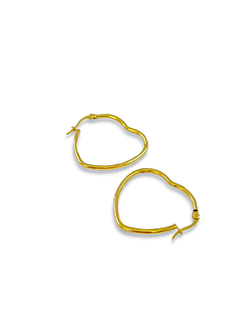 Aros de corazones dorados grandes - comprar online