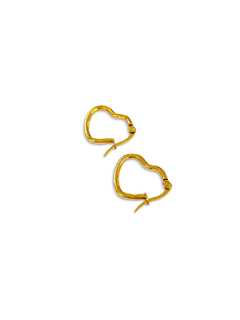 Aros de corazones dorados chicos - comprar online