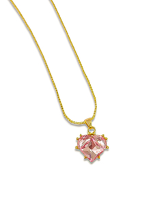 Conjunto bijou de corazón rosa