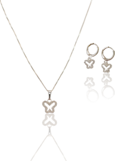 Conjunto de plata Butterfly - tienda online