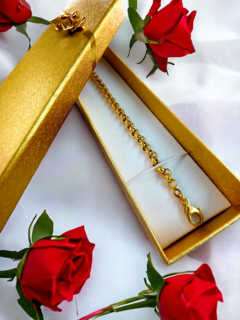 Pulsera de oro rosado roló para hombre y mujer en Fasano Joyeros. Somos la joyería más antigua de Rosario, con casi 100 años en el rubro nos especializamos en la venta y compra de alhajas de oro. Fabricamos alianzas y hacemos arreglos y composturas.