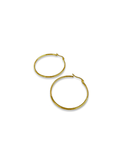 Aros argollas de acero dorado - comprar online