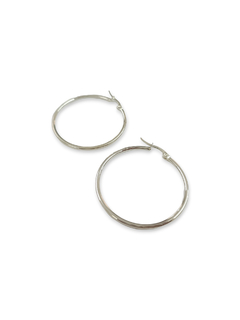 Aros argollas de acero blanco - comprar online