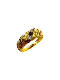 Anillo cintillo de oro