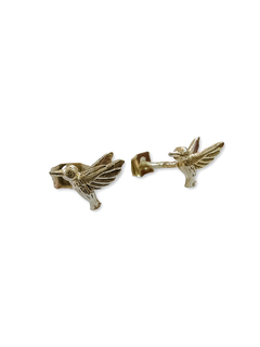 Aritos de colibrí de plata - comprar online