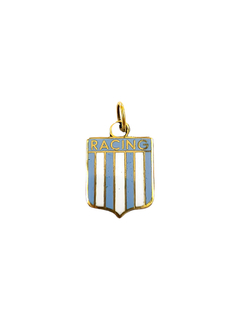 Dije escudo de Racing Club de oro 18 kilates Fasano Joyeros