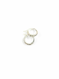 Aros argollas acero blanco con strass - comprar online