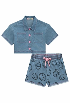 Conjunto Kukiê Blusa e Short Smile na internet