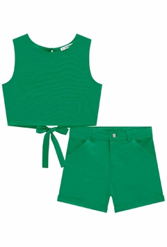 Conjunto Lilimoon Cropped e Short Verde na internet