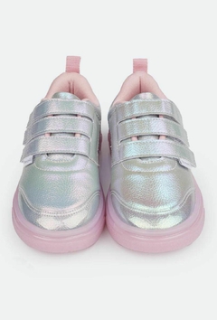 Tenis Pampili Sneaker Prata Holográfico Led na internet