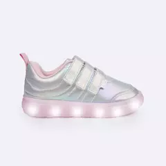 Imagem do Tenis Pampili Sneaker Prata Holográfico Led