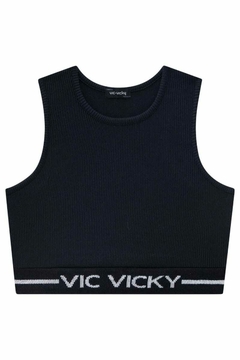 Top Vic&Vicky Nadador em Soft Line Preto - Amora