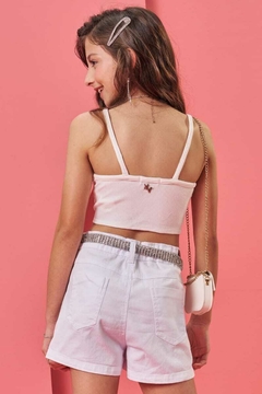 Blusa Vic&Vicky Crooped Soft Line Branco na internet