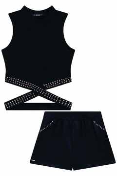 Conjunto Lilimoon Regata e Short Saia Preto na internet