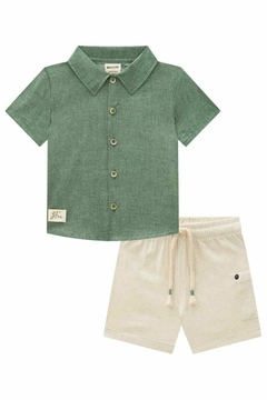 Conjunto John Fox Camisa Verde e Bermuda - comprar online