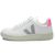 V-12 Couro Branco/Cinza/Rosa Neon