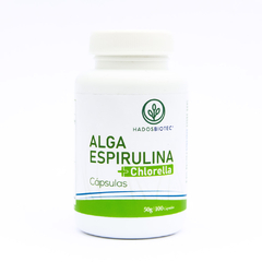 Alga Sprirulina-Chlorella Hadosbiotec, 100 cápsulas