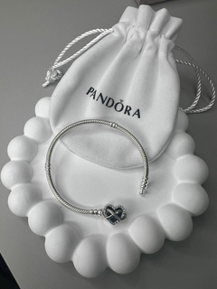 Pulseira Fecho Coração Infinito outro lado escrita Family And Always Inspiração Pandora - comprar online