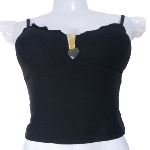 Cropped Feminino Alça Larga com Bojo