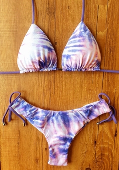 Conjunto Cortininha Tie Dye Roxo