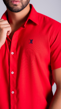 CAMISA MANGA CURTA | LINHO - VERMELHO - comprar online