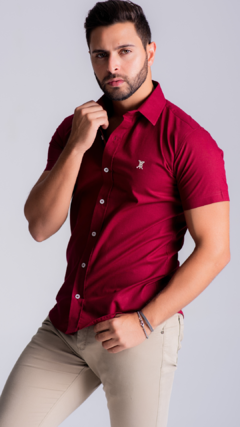 CAMISA MANGA CURTA | TRICOLINE - BORDO - loja online