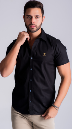 CAMISA MANGA CURTA | TRICOLINE - PRETO na internet