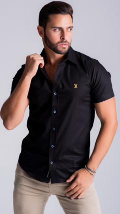 CAMISA MANGA CURTA | TRICOLINE - PRETO - loja online