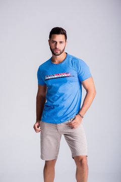 CAMISETA ESTAMPADA | USA - AZUL CLARO