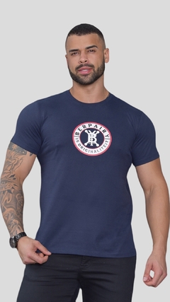 CAMISETA ESTAMPADA | LOGO CIRCULO - AZUL MARINHO