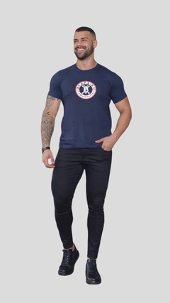 CAMISETA ESTAMPADA | LOGO CIRCULO - AZUL MARINHO - comprar online