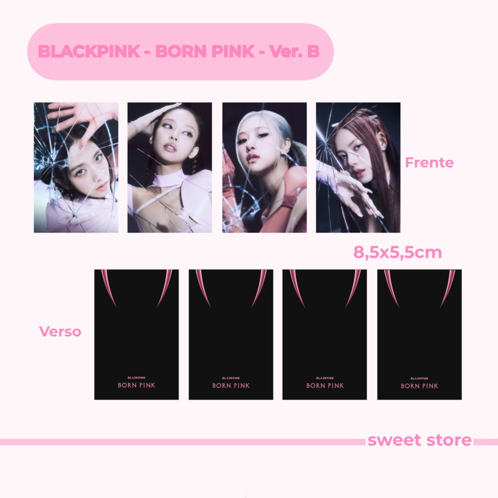 Kit Photocards Black Pink- Born Pink (frente e verso)