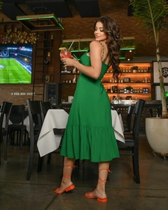 Vestido Trançado Midi Verde - Closet Iclê