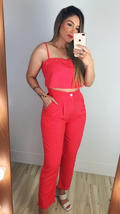 CONJUNTO TOP E CALÇA RETA - loja online