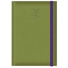 AGENDA 2025 DIARIA 14X20 ADRIA VERDE C/ELASTICO