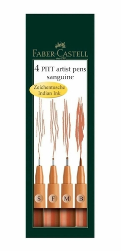 Marcador Faber Castell Pitt Sanguine x 4