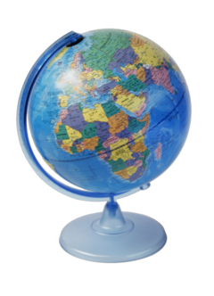 GLOBO TERRAQUEO BASE PLASTICO 20 CM. - comprar online