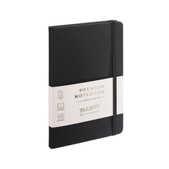 CUADERNO TALBOT PU 14X21 NEGRO 96hjs RAYADO